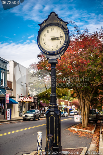 Image of autumn season in downtown of white rose city york suth carolina