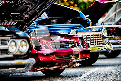 Image of classic car show in historic old york city south carolina