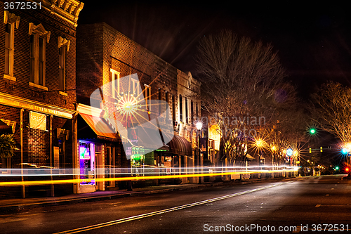 Image of downtown york south carolina the white rose city at christmas ti