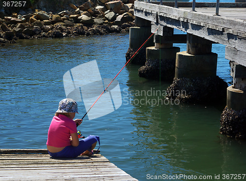 Image of girl fishing