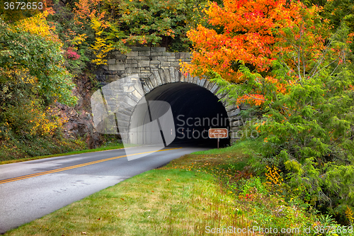 Image of Tunnel on the Blue Ridge Parkway in North Carolina