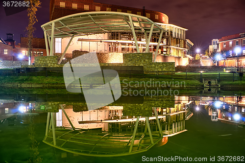 Image of greenville city south carolina skyline and downtown area