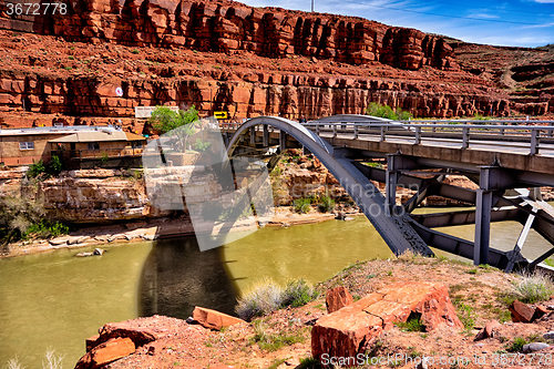 Image of lpanoramic landscapes of san juan river in utah