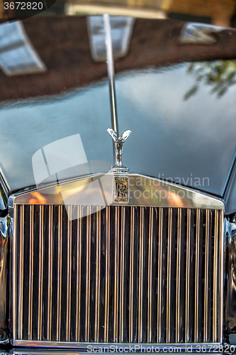 Image of YORK SC - Sept 2015: The emblem of Rolls-Royce at Summerfest 201