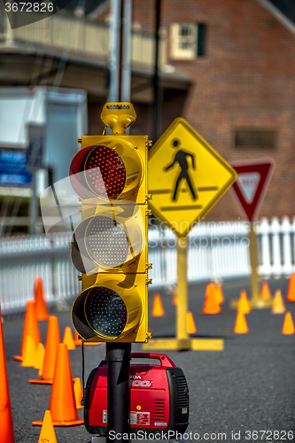 Image of traffic light and traffic layout for children learning rules