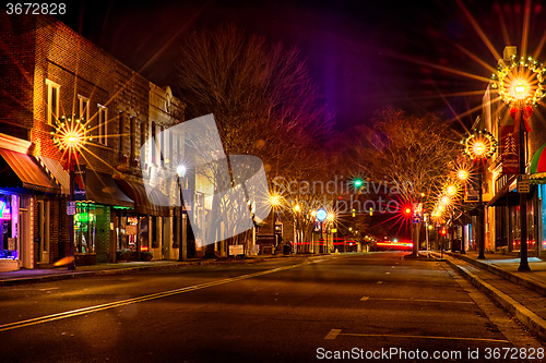 Image of downtown york south carolina the white rose city at christmas ti