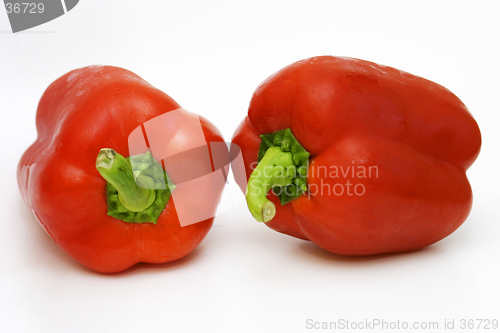 Image of Two Red Peppers