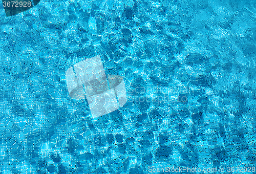 Image of Blue ripped water in swimming pool