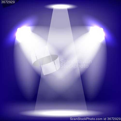 Image of Stage Spotlight Blue Background