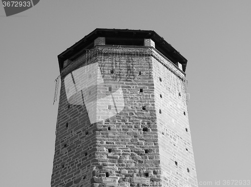 Image of Black and white Torre Ottagonale Chivasso