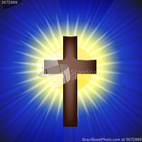 Image of Shining Cross  Background