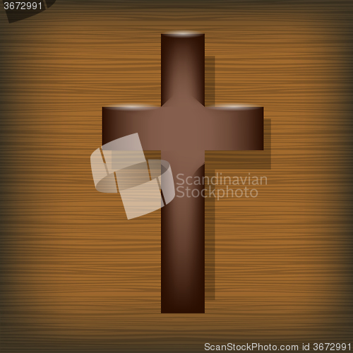 Image of Wood Cross.  Symbol of Religion