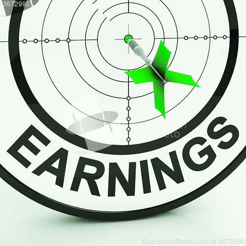 Image of Earnings Shows Money From Employment Profit Income
