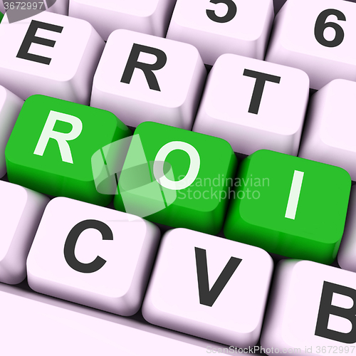 Image of Roi Keys Mean Financial Or Return On Investment\r