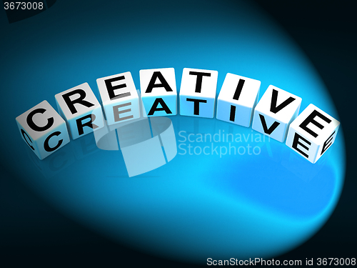 Image of Creative Dice Mean Innovative Inventive and Imaginative