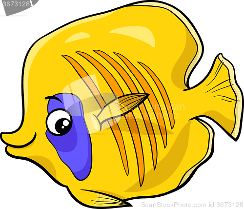 Image of exotic fish cartoon character
