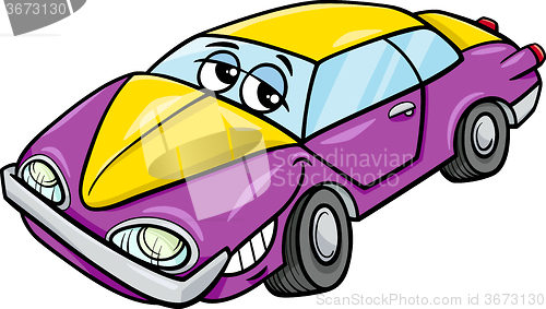 Image of car character cartoon illustration