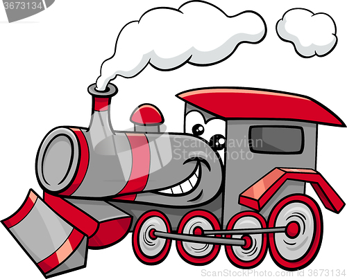 Image of steam engine cartoon character