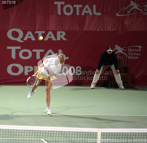 Image of Maria Kirilenko playing in Qatar