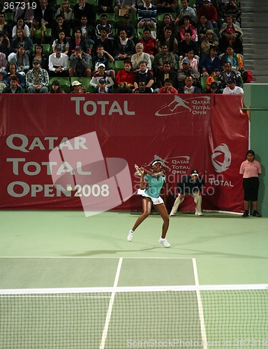 Image of Venus Williams in Qatar doubles