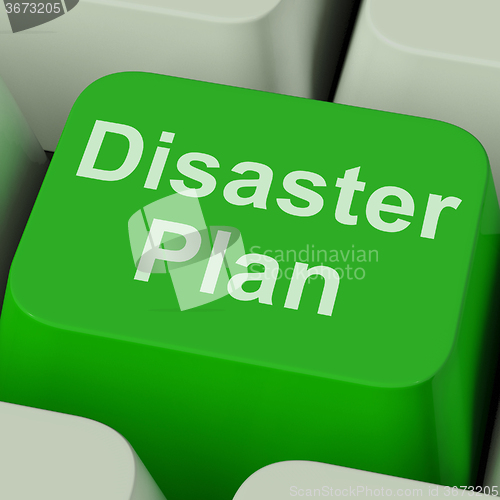 Image of Disaster Plan Key Shows Emergency Crisis Protection