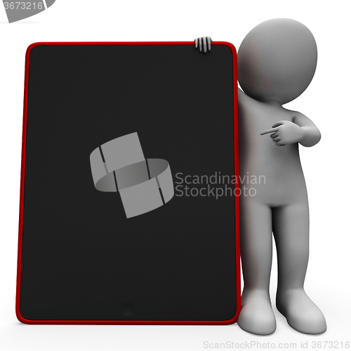 Image of Blank Space Tablet Computer Shows Touchpad Multimedia