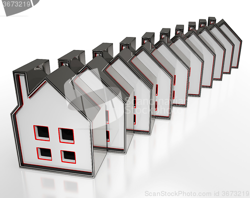 Image of House Symbols Displaying Houses For Sale