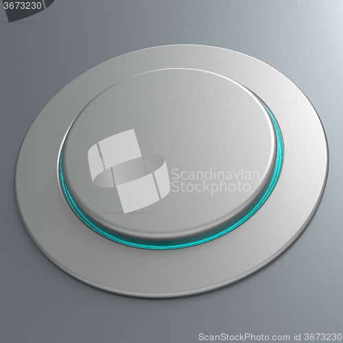 Image of Blank Push Button Or Switch Shows Copyspace