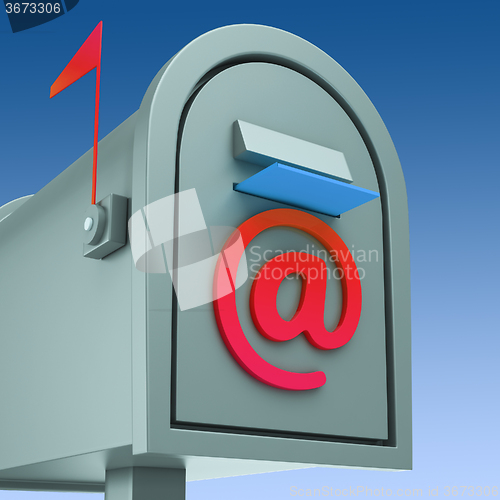 Image of E-mail Postbox Shows Sending And Receiving Mail