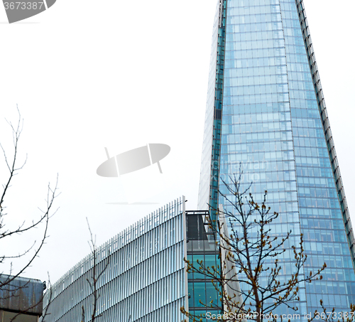 Image of new     building in london skyscraper      financial district an