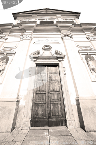 Image of medieval old architecture in italy europe milan religion       a