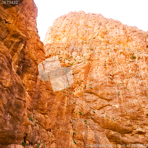 Image of  in todra gorge morocco africa and river