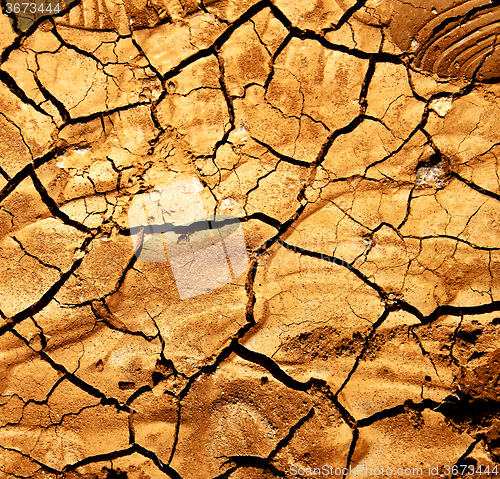 Image of  texture of a broke dry sand 