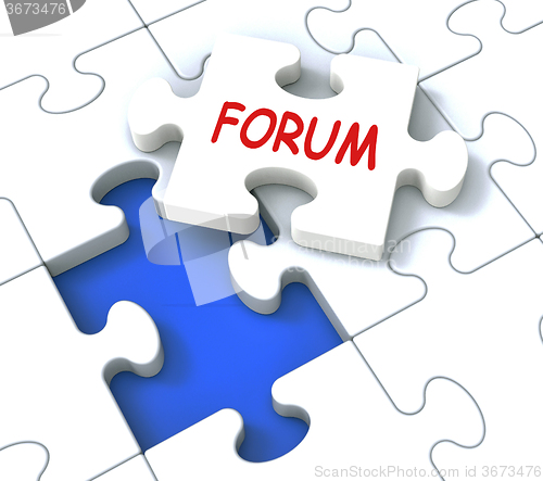 Image of Forum Puzzle Shows Online Community Discussion And Advice