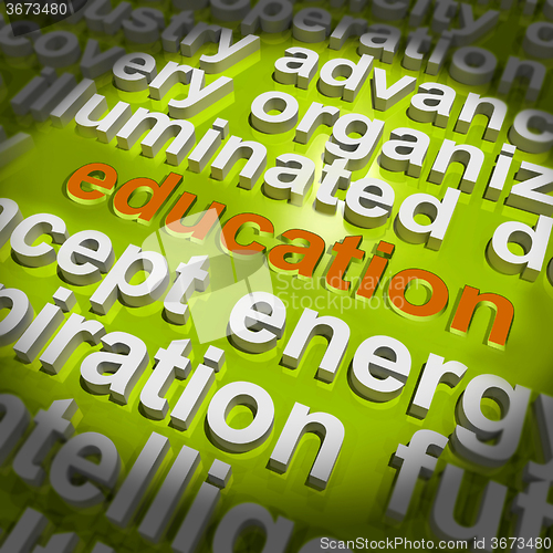 Image of Education Word Cloud Means Teaching Schooling Or Training
