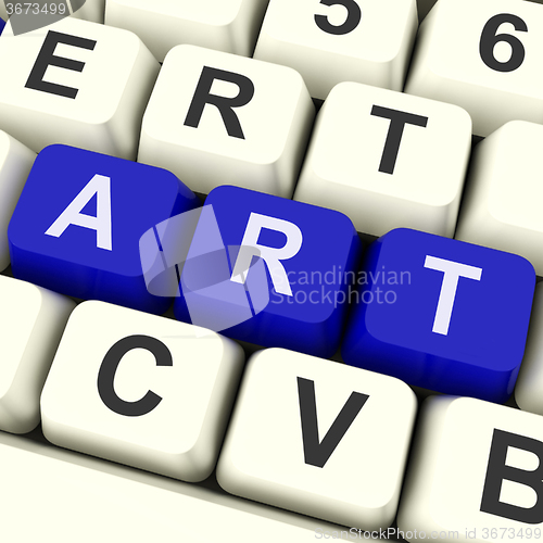 Image of Art Key Shows Drawing Or Painting\r