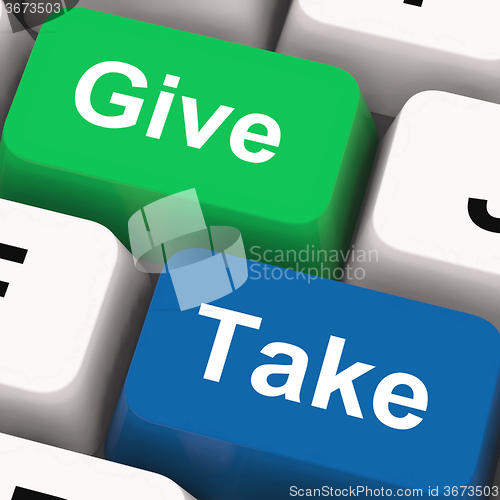 Image of Give Take Keys Show Generous And Selfish