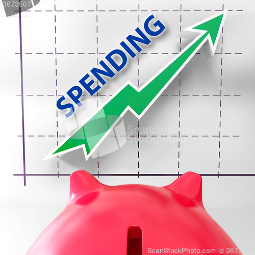 Image of Spending Graph Means Rise In Outgoings And Costs