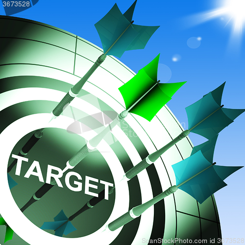 Image of Target On Dartboard Showing Successful Shooting