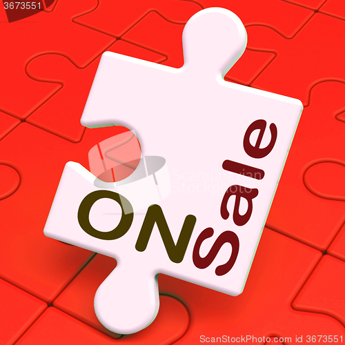 Image of On Sale Puzzle Shows Reduction Savings Or Discounts