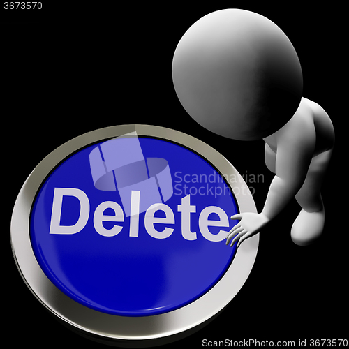 Image of Delete Button For Erasing Or Deleting Trash