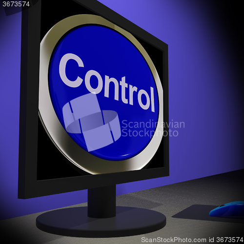 Image of Control On Monitor Showing Operating Button