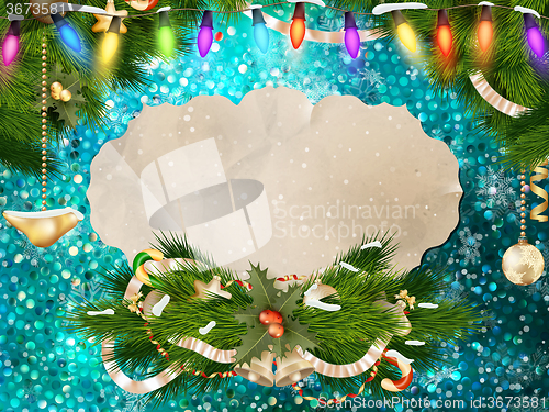 Image of Christmas greeting card. EPS 10