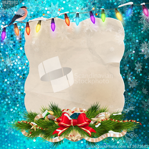 Image of Christmas greeting card. EPS 10