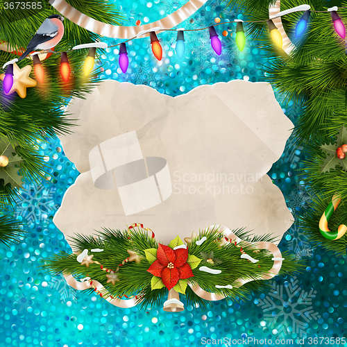 Image of Christmas greeting card. EPS 10