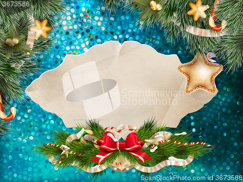 Image of Christmas greeting card. EPS 10