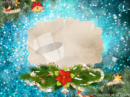 Image of Christmas greeting card. EPS 10