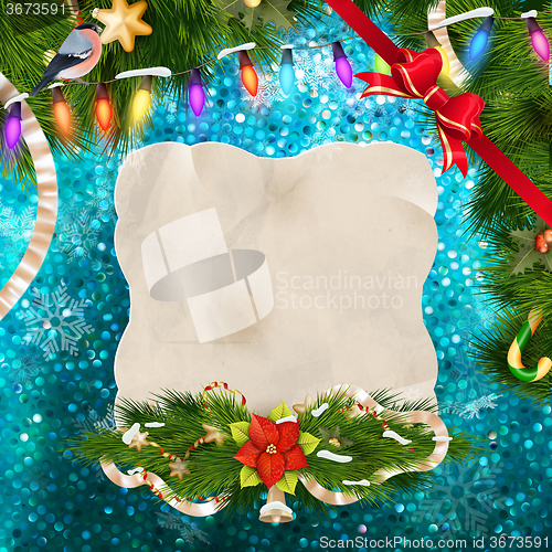 Image of Christmas greeting card. EPS 10