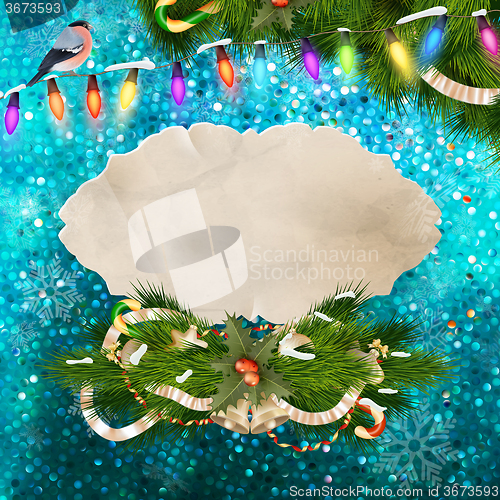 Image of Christmas greeting card. EPS 10