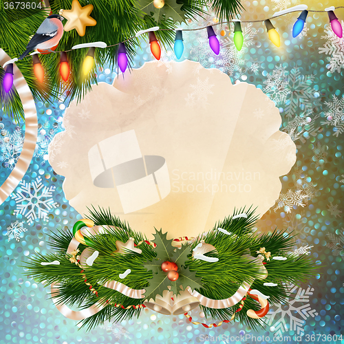 Image of Christmas greeting card. EPS 10